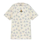 Oversized logo T-shirt Vivienne Westwood , Beige , Dames