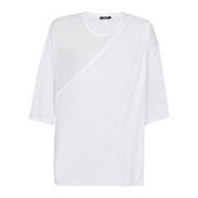 lang dubbele dikte katoenen T-shirt Balmain , White , Heren