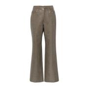 Bruine Hoge Taille Rechte Pijp Broek Rotate Birger Christensen , Brown...