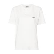 Witte Katoenen T-shirt met Logopatch Autry , White , Dames