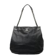 Pre-owned Leather shoulder-bags Chanel Vintage , Black , Dames