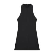 Zwarte A-lijn jurk met zakken Courrèges , Black , Dames