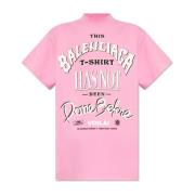 T-shirt met logo Balenciaga , Pink , Heren