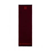 Colorblock Bicolor Sjaal met Contrastlogo Givenchy , Red , Dames