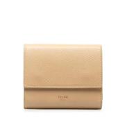 Pre-owned Leather wallets Celine Vintage , Beige , Dames