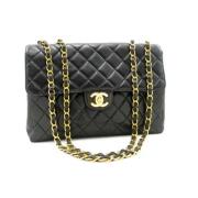 Pre-owned Leather chanel-bags Chanel Vintage , Black , Dames