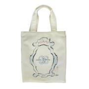 Pre-owned Canvas totes Chanel Vintage , White , Dames