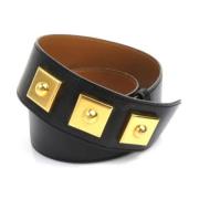 Pre-owned Leather belts Hermès Vintage , Black , Dames