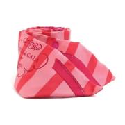 Pre-owned Silk scarves Hermès Vintage , Pink , Dames