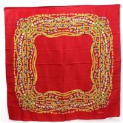 Pre-owned Silk scarves Chanel Vintage , Red , Dames