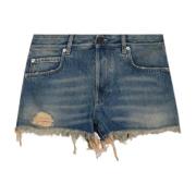 Vintage effect denim shorts Balenciaga , Blue , Dames