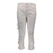 Witte katoenen jeans met versleten effect Guess , White , Heren