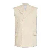 Linnen vest Helmut Lang , Beige , Dames