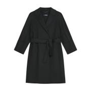 Zwarte Wol Kimono Jas Max Mara , Black , Dames