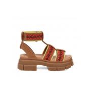 Suede Strap Sandals UGG , Brown , Dames