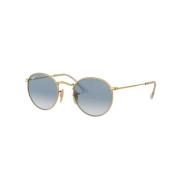 Round Metal Zonnebril Blauw Verloop Ray-Ban , Yellow , Heren