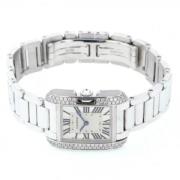 Pre-owned Fabric watches Cartier Vintage , Gray , Dames
