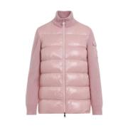 Pastel Pink Tricot Cardigan Moncler , Pink , Dames