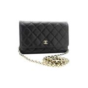 Pre-owned Leather chanel-bags Chanel Vintage , Black , Dames