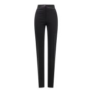 Zwarte Flared Broek met Ritssluiting Pinko , Black , Dames