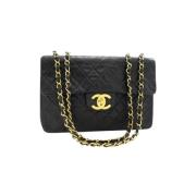 Pre-owned Leather shoulder-bags Chanel Vintage , Black , Dames