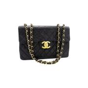 Pre-owned Leather shoulder-bags Chanel Vintage , Black , Dames