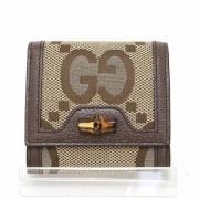 Pre-owned Fabric wallets Gucci Vintage , Brown , Dames