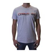 Stretch Logo TShirt - Gimignano Cerruti 1881 , Gray , Heren