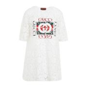 Flower Lace Top Gucci , White , Dames