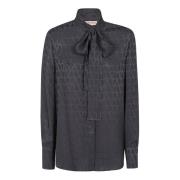 Zijden Jacquard Toile Iconographe Overhemd Valentino Garavani , Gray ,...