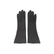 Pre-owned Suede gloves Hermès Vintage , Gray , Dames