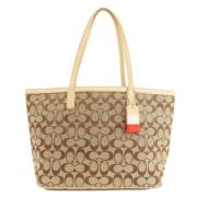 Pre-owned Fabric totes Coach Pre-owned , Beige , Dames