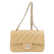 Pre-owned Fabric chanel-bags Chanel Vintage , Beige , Dames