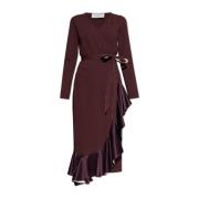 Gerimpelde Jurk Lanvin , Purple , Dames