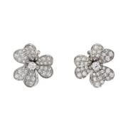 Pre-owned White Gold earrings Van Cleef & Arpels Pre-owned , Gray , Da...