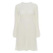 Witte Bell Sleeve Crewneck Jurk Chloé , White , Dames