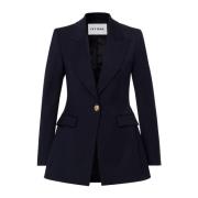 Op Maat Gemaakte Blazer met Gouden Knoopdetails IVY OAK , Blue , Dames