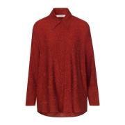 Blouse met brede kraag en verborgen knoopsluiting IVY OAK , Red , Dame...