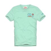 Portofino Geborduurd T-shirt MC2 Saint Barth , Green , Heren