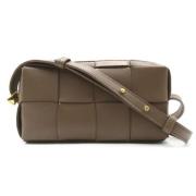 Pre-owned Leather shoulder-bags Bottega Veneta Vintage , Beige , Dames