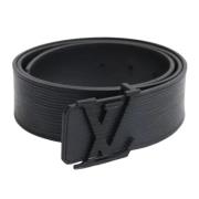 Pre-owned Leather belts Louis Vuitton Vintage , Black , Dames