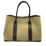 Pre-owned Fabric totes Hermès Vintage , Beige , Dames