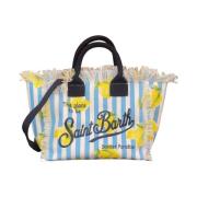 Gestreepte Colette Canvas Strandtas MC2 Saint Barth , Yellow , Dames