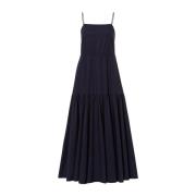 Maxi A-lijn Navy Blue Jurk IVY OAK , Blue , Dames