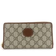 Pre-owned Canvas wallets Gucci Vintage , Beige , Dames