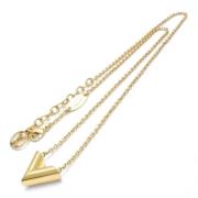 Pre-owned Metal necklaces Louis Vuitton Vintage , Yellow , Dames