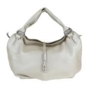 Pre-owned Leather shoulder-bags Celine Vintage , White , Dames