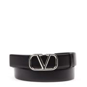 Zwart VLogo Signature Riem Valentino Garavani , Black , Heren