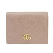 Pre-owned Leather wallets Gucci Vintage , Beige , Dames