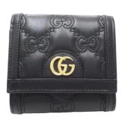 Pre-owned Leather wallets Gucci Vintage , Black , Dames